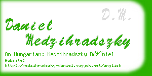 daniel medzihradszky business card